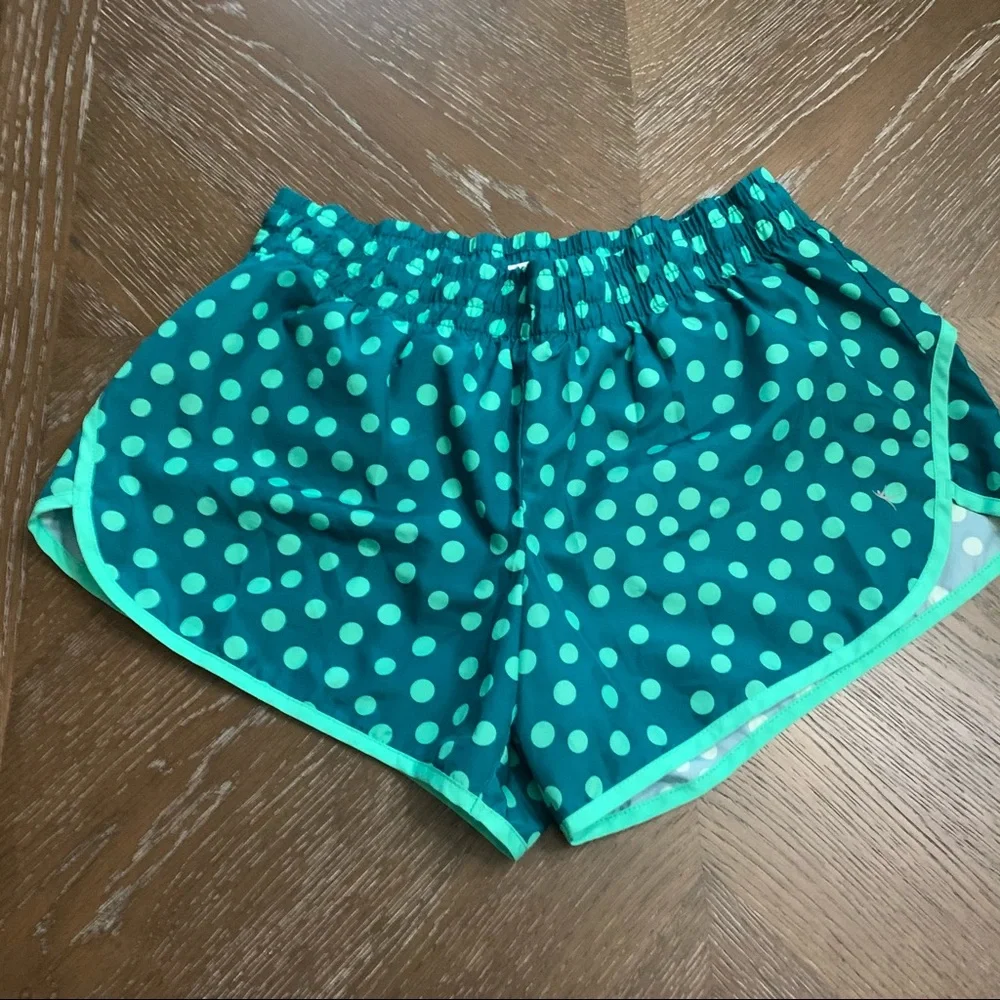 Danskin Now green polka dot athletic shorts Size L